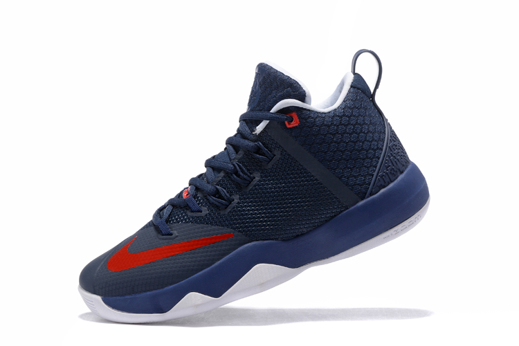 2020 Men Nike Lebron James Witness IX Navy Blue Red Shoes - Click Image to Close